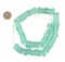 The Bead Chest Clear Marine Faceted Recycled Java Sea Glass Beads - Full Strand of Faceted Bottle Glass Beads | Approximately 48 Beads